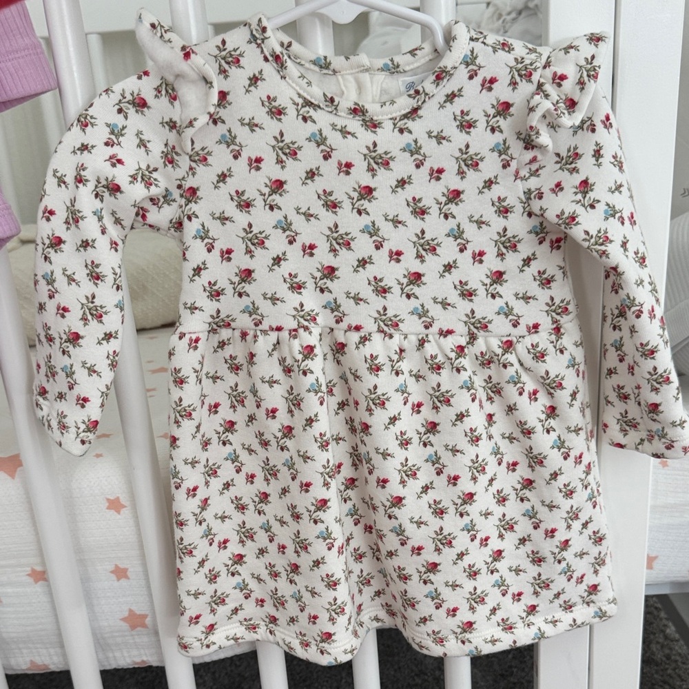 Ralph Lauren Baby Dress with Pink and Green Floral Pattern